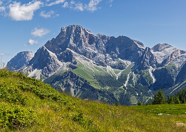 Majestic Mountain Landscape with Green Foothills - Cima Tognola