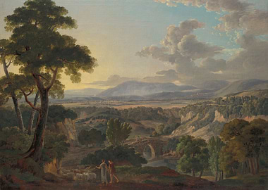 Pastoral Landscape with Figures and Sheep