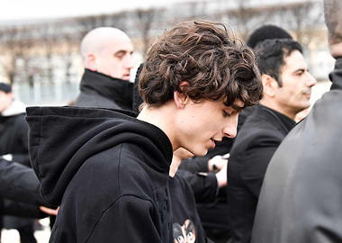Timothée Chalamet in Black Hoodie