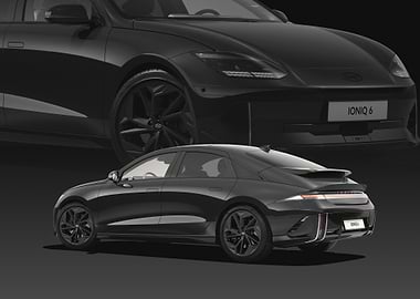 Black Hyundai Ioniq 6 Electric Car