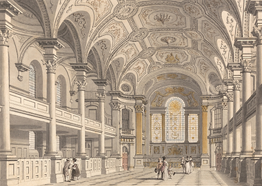 Interior of a grand Baroque church