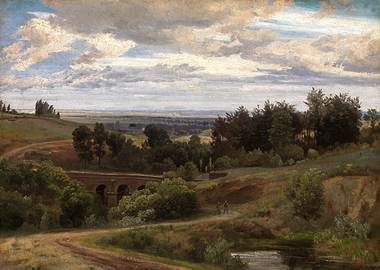 Pastoral Landscape with Bridge and Figures