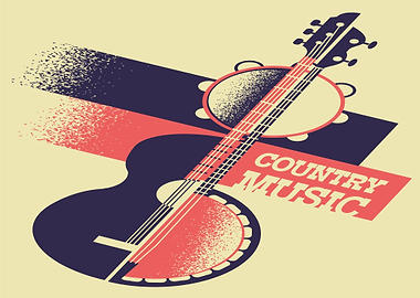 Country Music Guitar and Tambourine