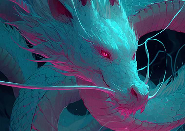 Close-up of a White Dragon