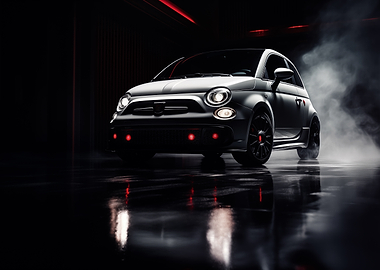 Fiat 500 with Red Accents