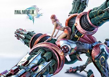 Final Fantasy XIII Lightning on a Mech