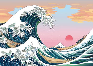 Ukiyo-e Sushi Wave