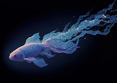Ethereal Fish with Glowing Tail