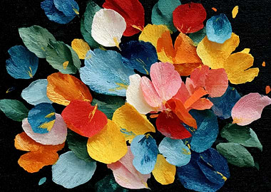 Abstract Floral Petal Art