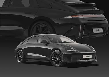 Black Hyundai Ioniq 6 Electric Car