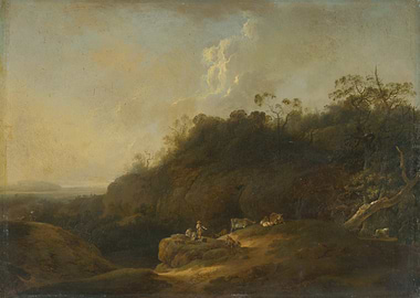 Pastoral Landscape with Shepherd and Cattle