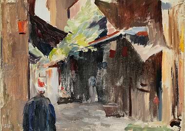 Street Scene Painting