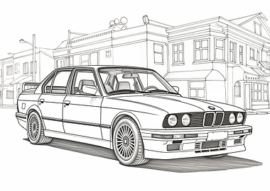 Classic BMW Sketch art
