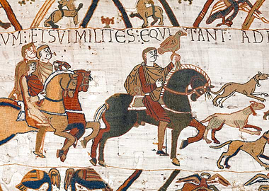 Harold Godwinson Riding with Hawk Bayeux Tapestry Scene 2