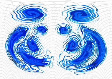 Abstract Blue Swirls 1QWE