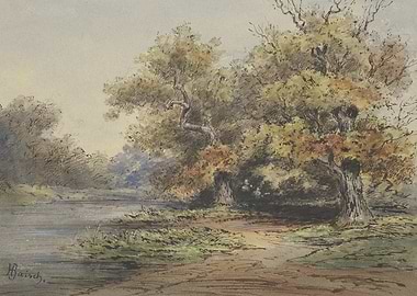 Riverside Trees in Autumn