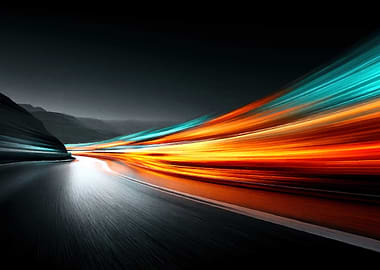 Speeding through a dark landscape