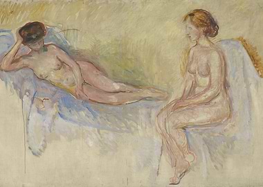 Two Nudes on a Couch