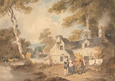 Pastoral Scene with Figures and Farmhouse