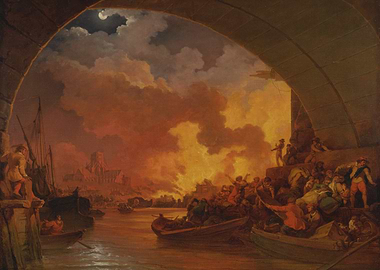 Great Fire of London painting