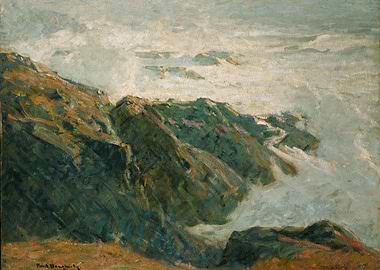 Rocky Coastline with Crashing Waves