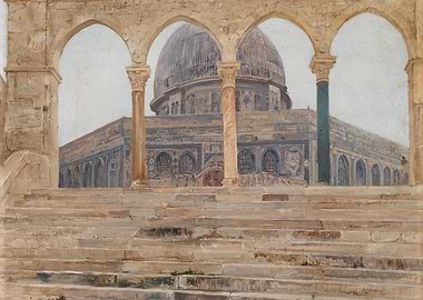 Dome of the Rock through Arches