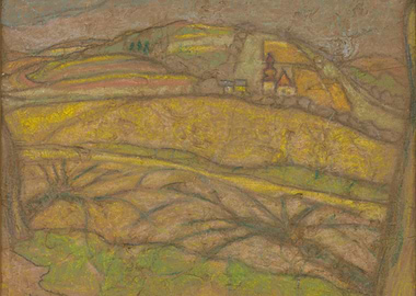 Pastel Landscape with Village