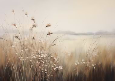 Vintage Landscape Flowers