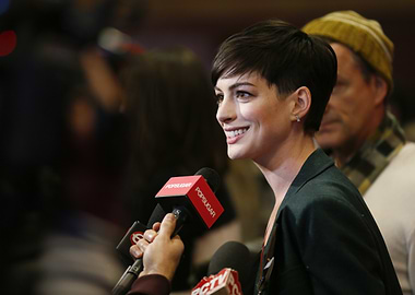 Anne Hathaway at a red carpet event