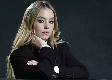 Sydney Sweeney in a Black Blazer