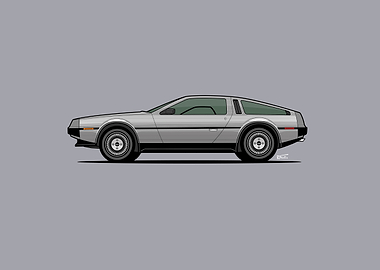 DeLorean DMC-12 Side Profile