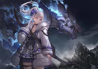 Anime Archer with Dragon Companion