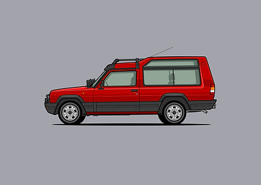 Talbot Matra Rancho Side Profile Illustration