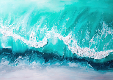 Abstract Ocean Wave Art