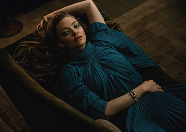Amanda Seyfried in Teal Dress