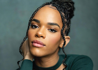 Portrait of yasmin finney with braids