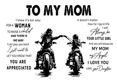 Mom and Daughter on Motorcycles