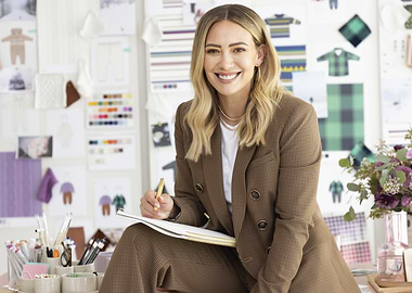 Hilary Duff in a fashion studio