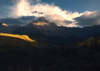 Golden Hour Mountain Landscape