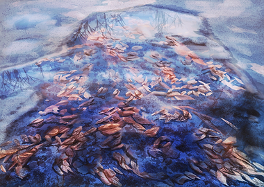 Abstract Watercolor Landscape