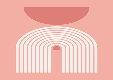 Abstract Geometric Rainbow Arch