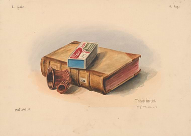 Still Life with Book and Pipes