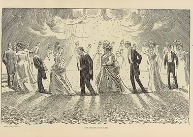 Victorian Era Merry-Go-Round Scene