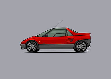 Autozam AZ-1 Kei Car Illustration
