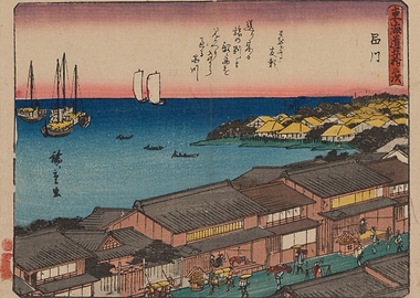 Ukiyo-e print of Shinagawa