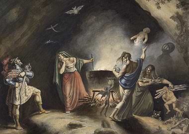 Witches' Cauldron Scene with Soldier