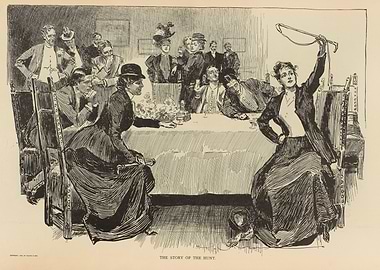 Victorian Dinner Party Scene