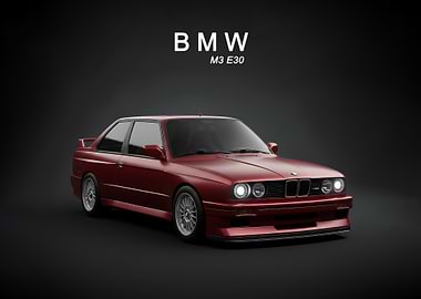 legend BMW M3 E30 poster
