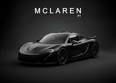McLaren P1 Black Sports black Car