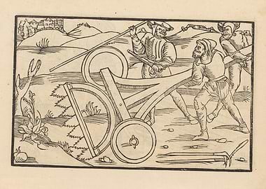 Medieval Agricultural Scene with Plow